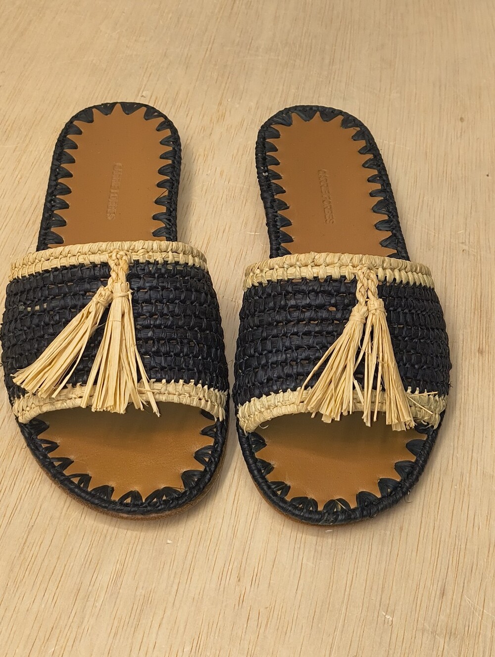 Carrie Forbes Adam Pom Sandals Size 35